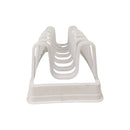 White plastic bottle holder on a white background