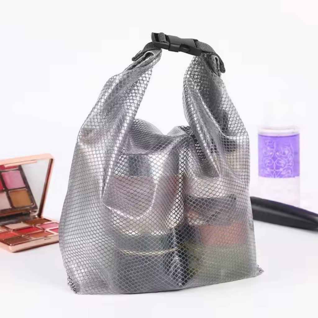 Waterproof Mesh Cosmetic Toiletry Bag For Travel & Daily Use – Lightweight & Foldable