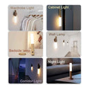 Rechargeable night light with wooden design and soft ambient glow