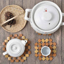 Wooden anti-scald pot holder mat for kitchen and dining table use | Cupindy