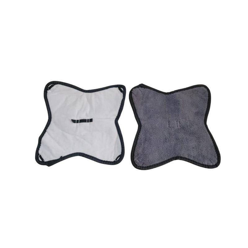 Reusable X-shape microfiber mop pad replacement for 4-head rotating mop