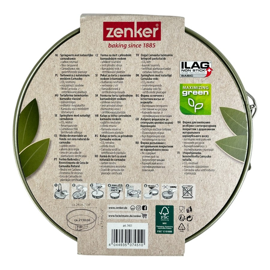 Zenker 24cm Eco-Friendly Springform Pan With Carnauba Wax | Cupindy