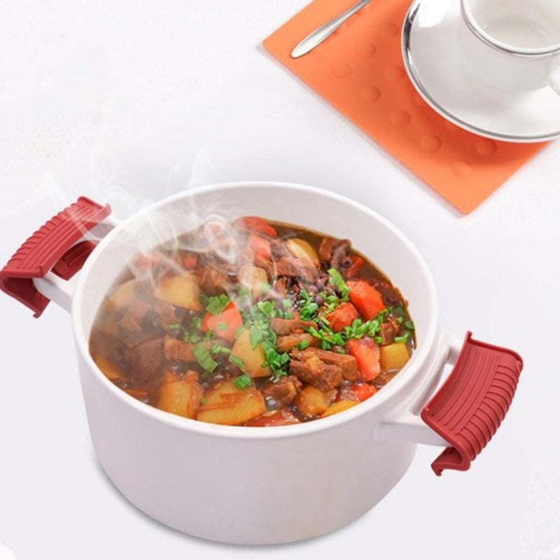 1 Pair Silicone Pot Clip Pan Clip Holder Kitchen Soup Pot Clamp - Cupindy