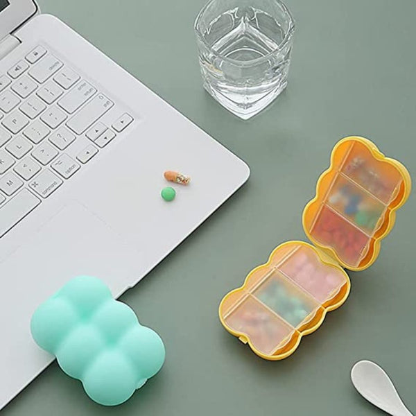 1 Piece - 6 Grids Travel Pill Organizer - Multi Colors - Cupindy