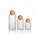 1 Piece Glass Food Storage Containers with Cork Lid - 750 ML - Cupindy