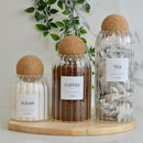 1 Piece Glass Food Storage Containers with Cork Lid - 750 ML - Cupindy