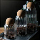 1 Piece Glass Food Storage Containers with Cork Lid - 750 ML - Cupindy