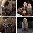 Airtight glass spice container for keeping spices fresh