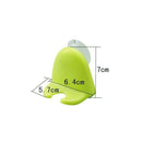 Razor hanging on a durable suction cup holder.