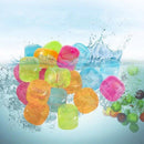 Set of multicolor ice cubes for cold drinks.