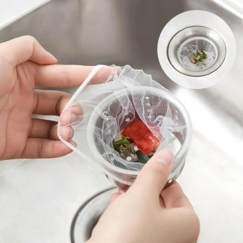 100PCS Kitchen Sink Strainer Mesh Bag Disposable - Cupindy