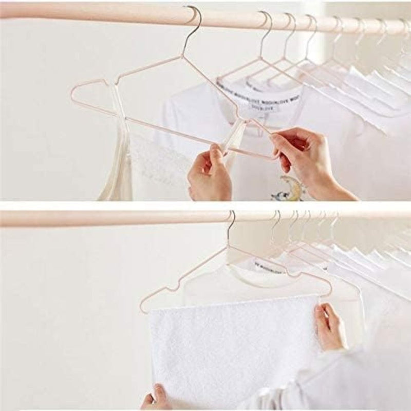 10pcs Clothes Hangers Household Non-slip Metal Drying Rack - Cupindy