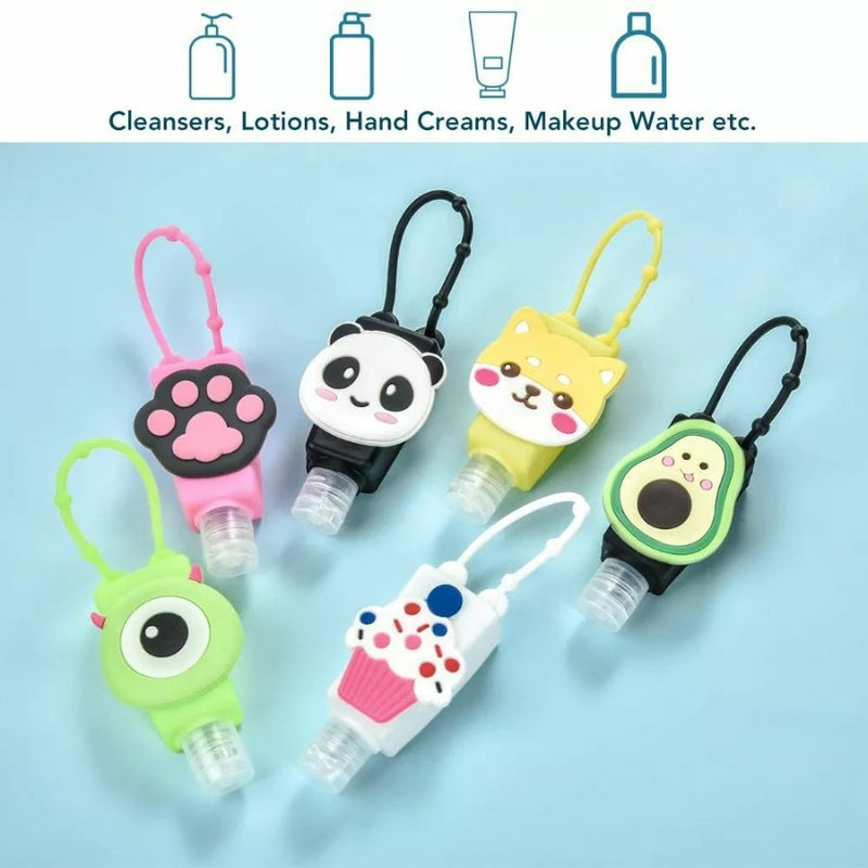 1PC 30ML Cute Cartoon Pattern Silicone Mini Empty Hand Sanitizer Holder Travel - Cupindy