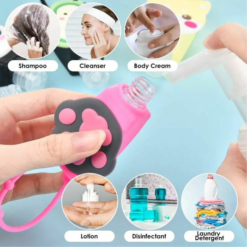 1PC 30ML Cute Cartoon Pattern Silicone Mini Empty Hand Sanitizer Holder Travel - Cupindy