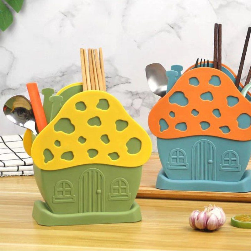 1pc Mushroom Shaped Cutlery Storage Rack - Cupindy