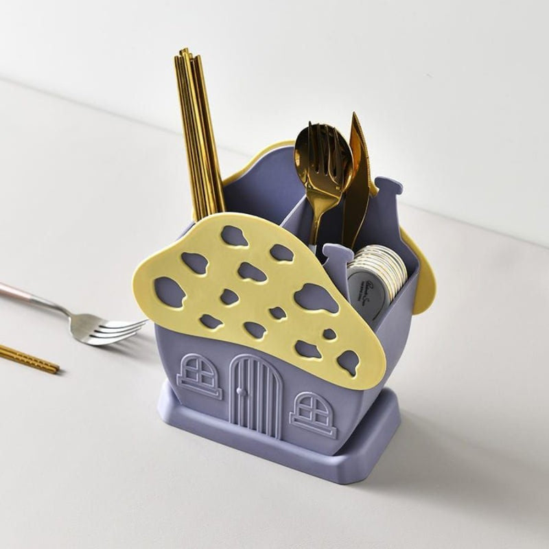 1pc Mushroom Shaped Cutlery Storage Rack - Cupindy