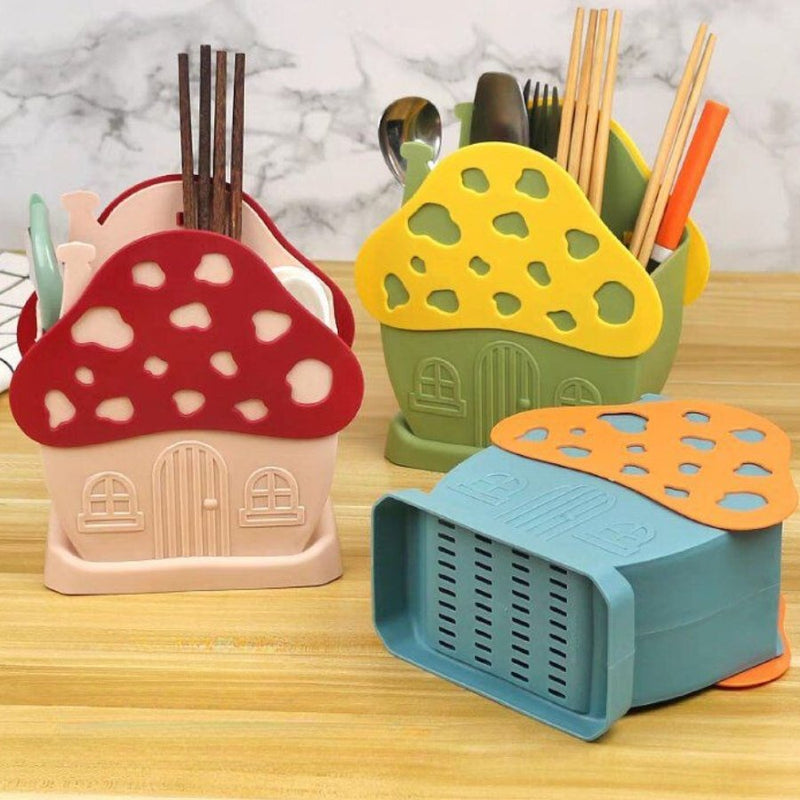 1pc Mushroom Shaped Cutlery Storage Rack - Cupindy