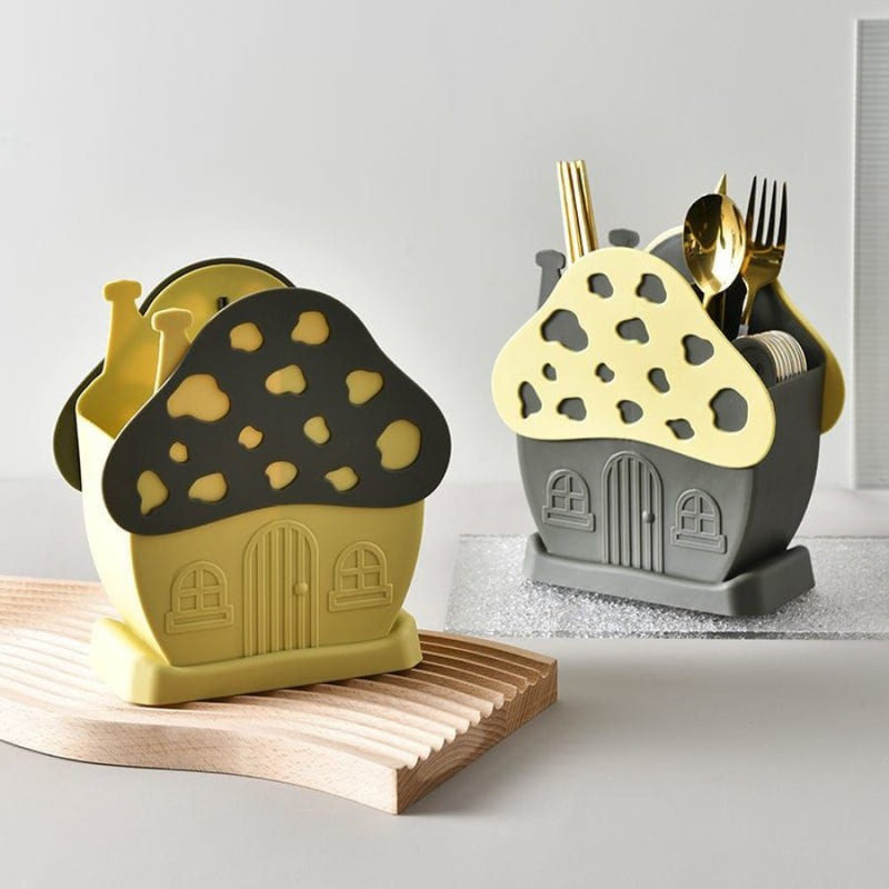 1pc Mushroom Shaped Cutlery Storage Rack - Cupindy