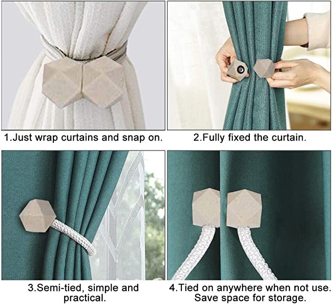 2 PCS Curtain Magnetic Tiebacks Fashion - Cupindy