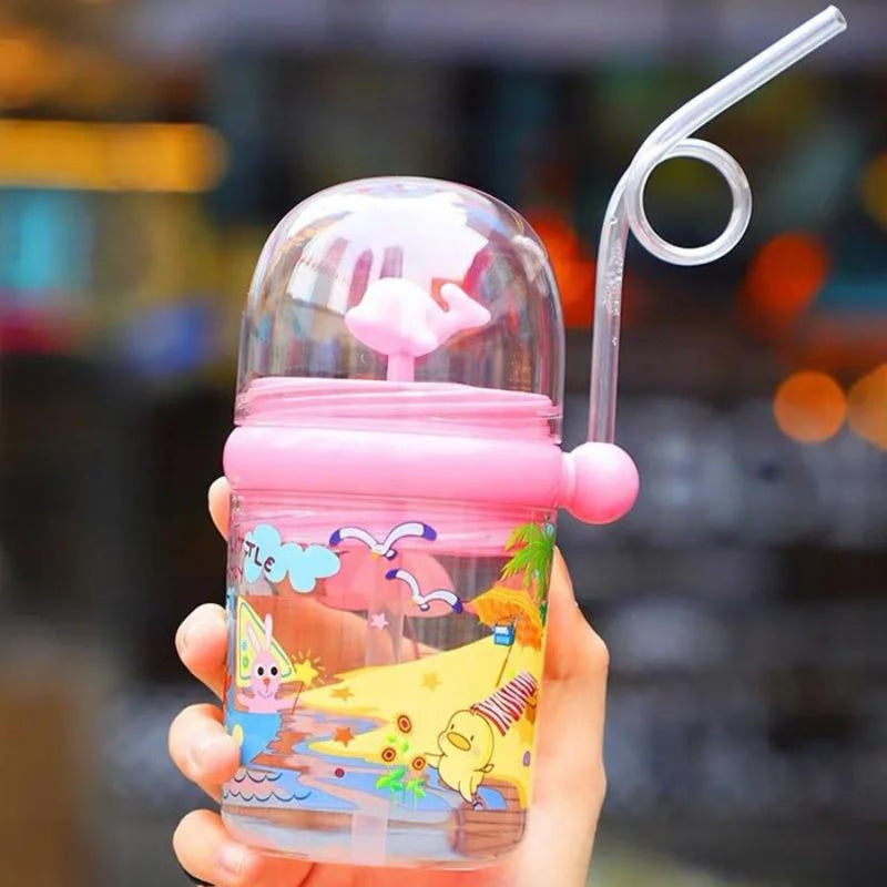 250ml Cute Water Straw Cup Sippy Kids Cartoon - Cupindy
