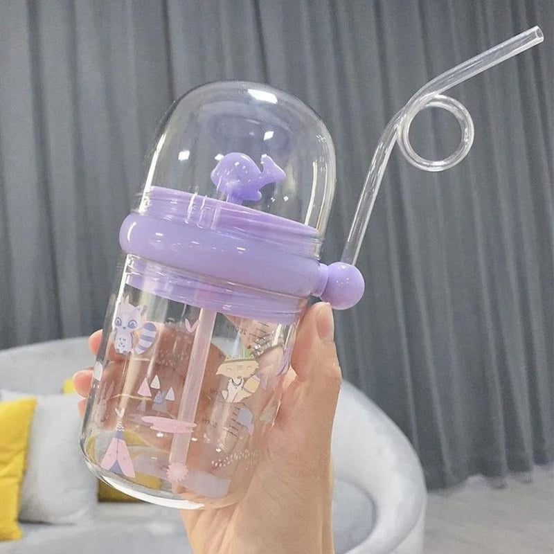 250ml Cute Water Straw Cup Sippy Kids Cartoon - Cupindy
