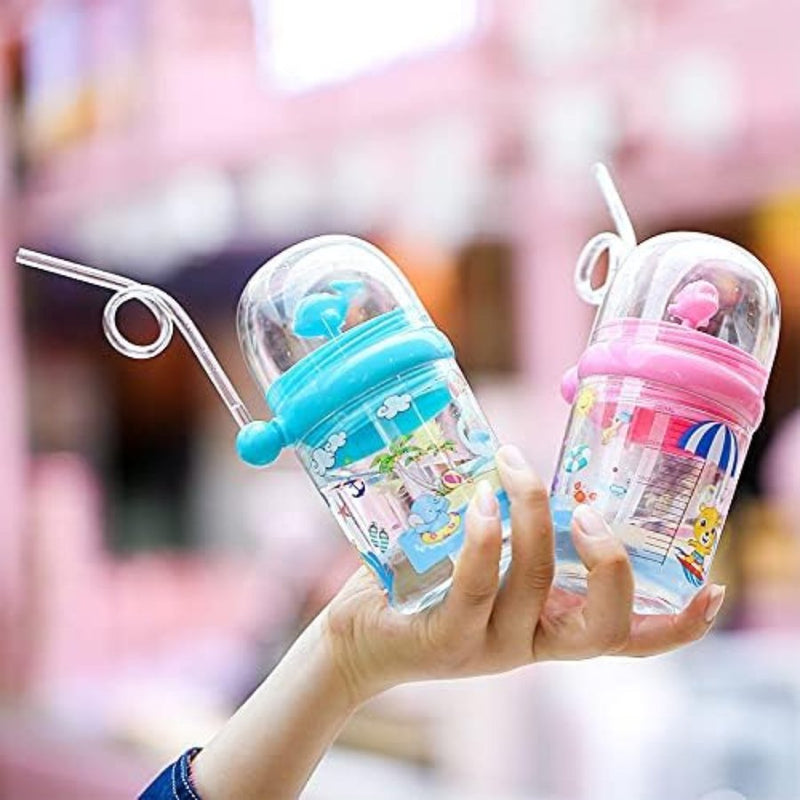 250ml Cute Water Straw Cup Sippy Kids Cartoon - Cupindy