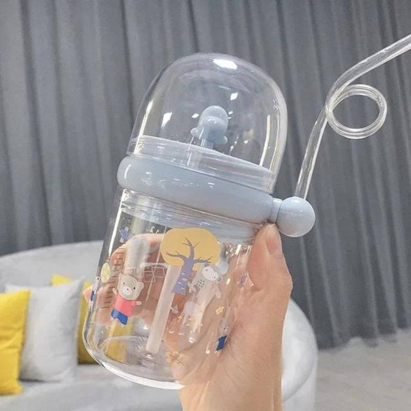 250ml Cute Water Straw Cup Sippy Kids Cartoon - Cupindy
