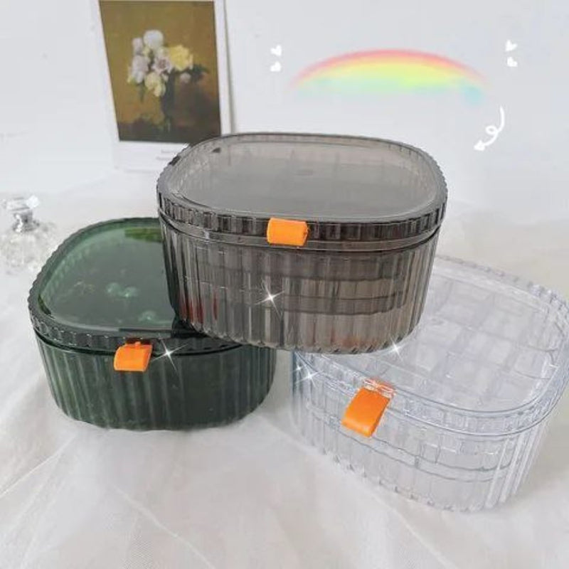 3-layers Tray Grey Clear Acrylic Jewelry Organizer Box - Cupindy