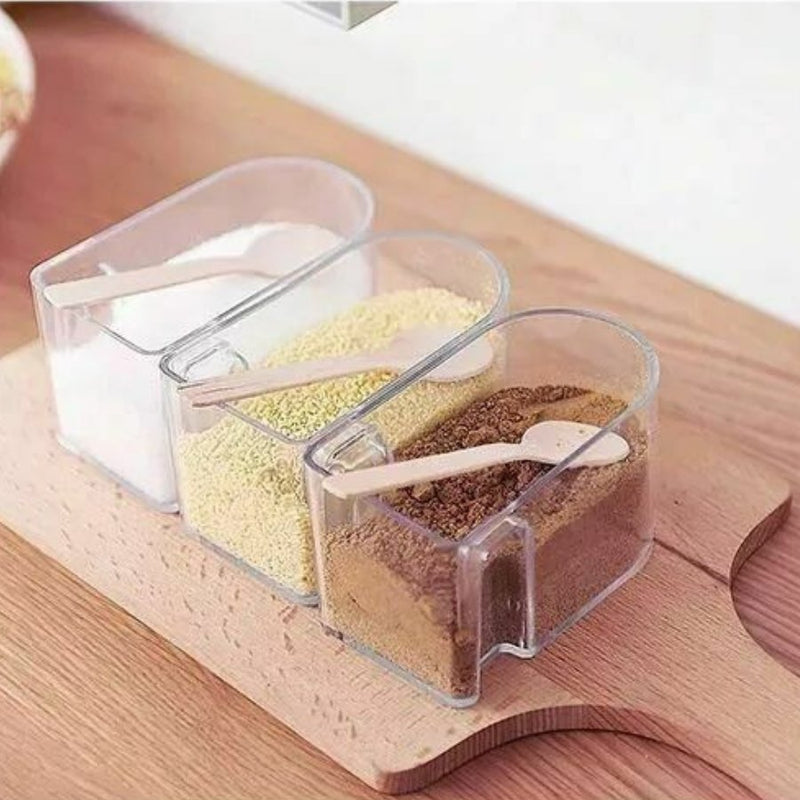 3-Tier 360 Degree Rotating Wall Mount Spice Rack Seasoning Storage Box - Multi Colors - Cupindy