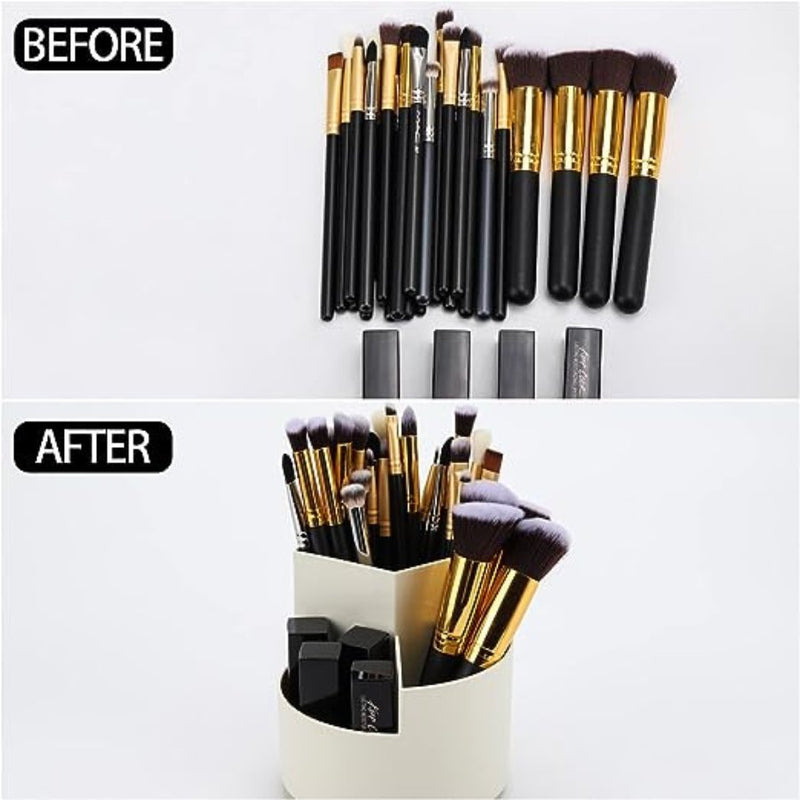 360 Rotating Makeup Brush and Multi Purposes Holder - Cupindy