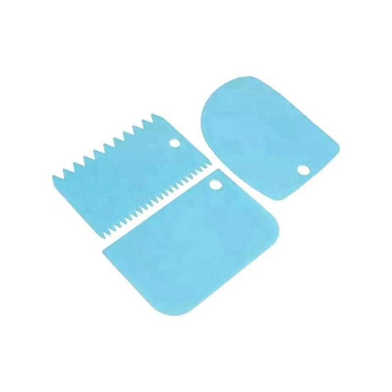 3pcs/Set Plastic Dough Bench Scraper Cake Cutter - Multi Colors - Cupindy