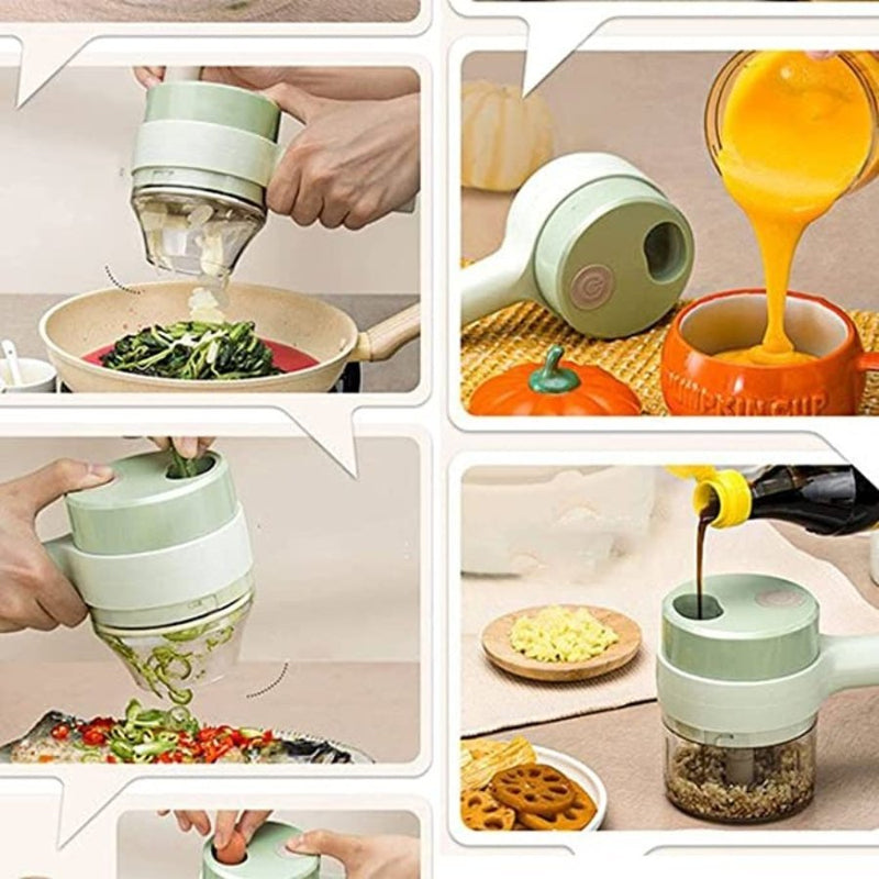 4 in 1 Portable Electric Vegetable Cutter - Cupindy