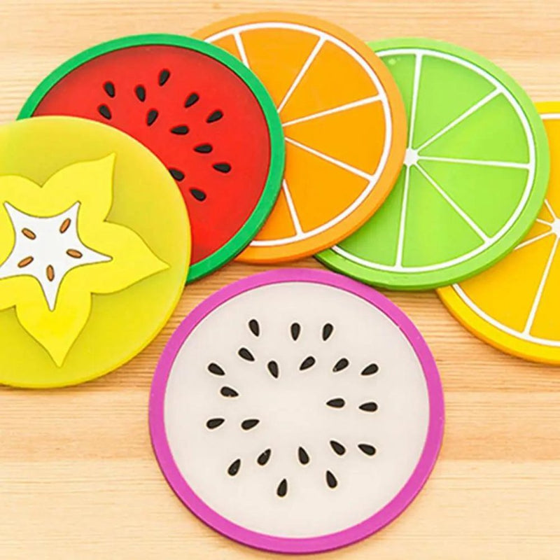 4 Pieces Fruit Shape Silicone Cup Pads - Cupindy