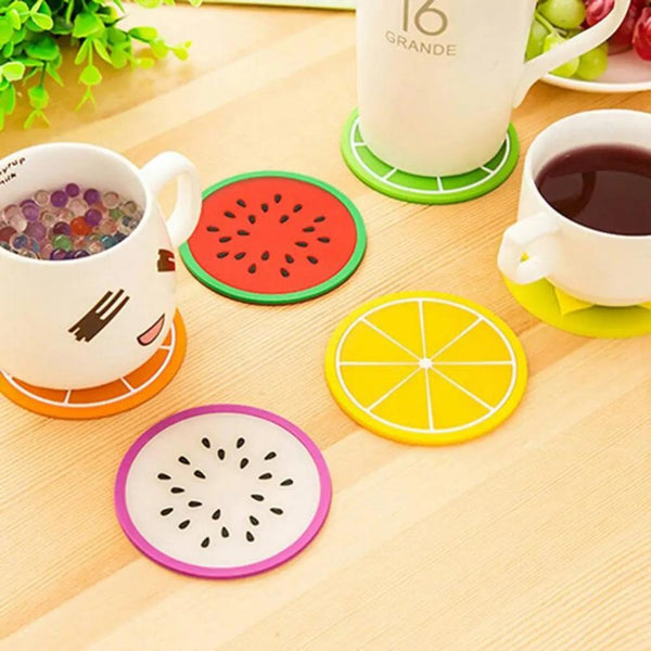 4 Pieces Fruit Shape Silicone Cup Pads - Cupindy