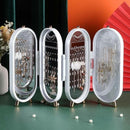 4 Tiers Acrylic Jewelry Display Stand Box with Mirror - Cupindy