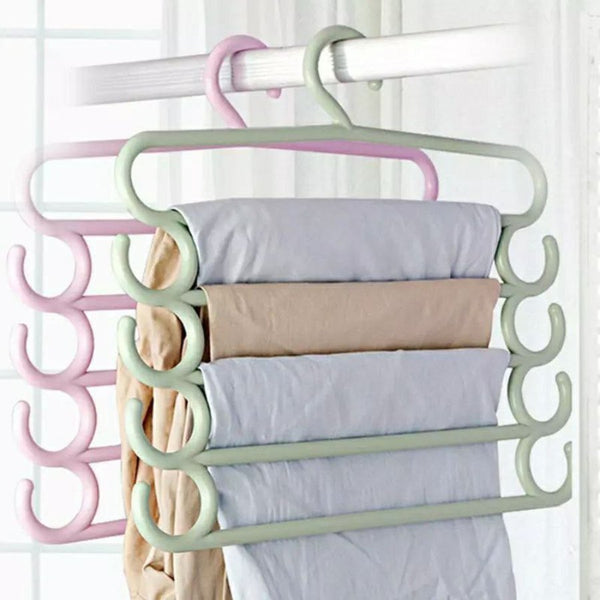 5 Layer Pants Clothes Hanger - Multi Colors - Cupindy