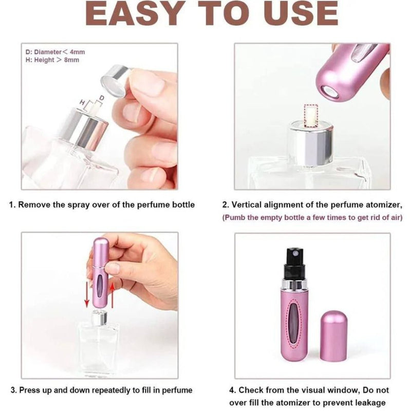 5ml Portable Mini Refillable Perfume Atomizer Spray Bottle - Cupindy