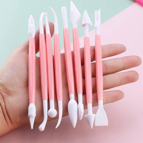 8 Pcs DIY Plastic Baking Cake Carving Pen Decorating Tools - Cupindy