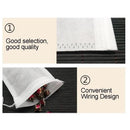 Convenient empty teabags for quick tea preparation.