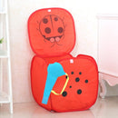 Convenient laundry basket with cute butterfly and paw prints