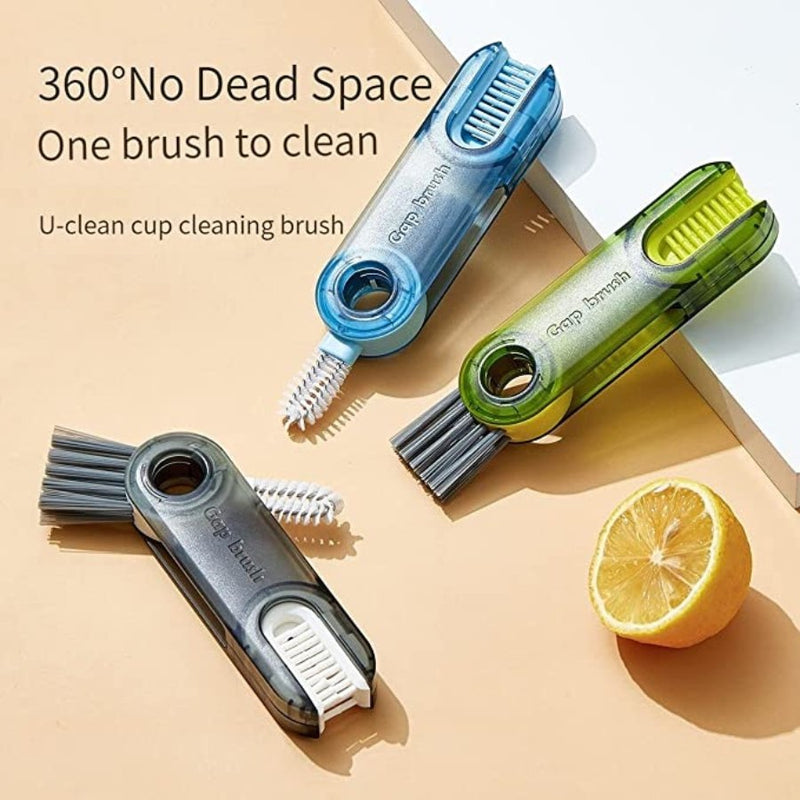 Reusable kitchen cleaning brush with sponge and bristles - Cupindy