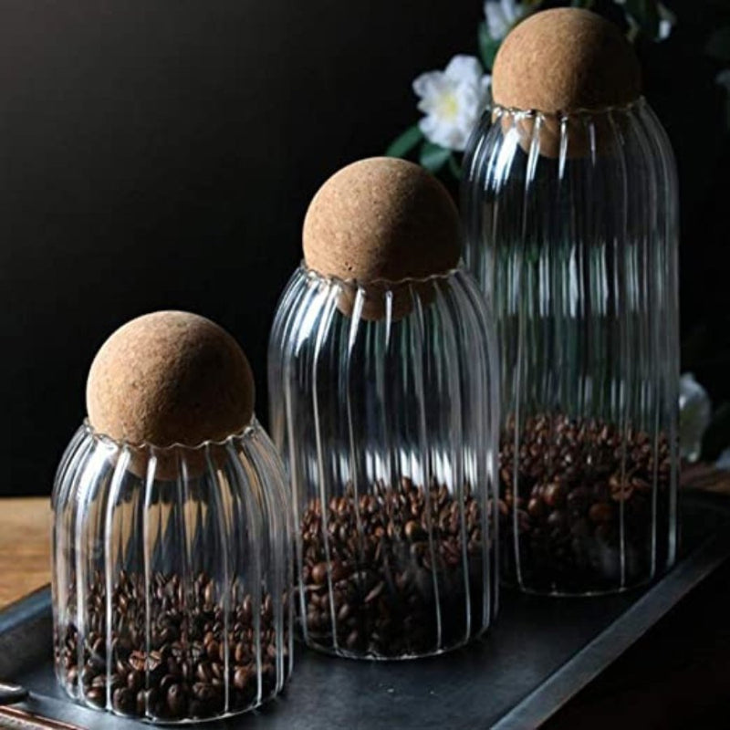 Decorative glass spice jar for kitchen organization