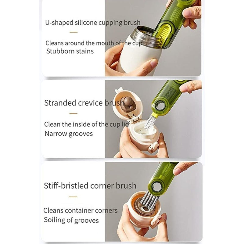 Smart kitchen cleaning solution with triple brush - Cupindy