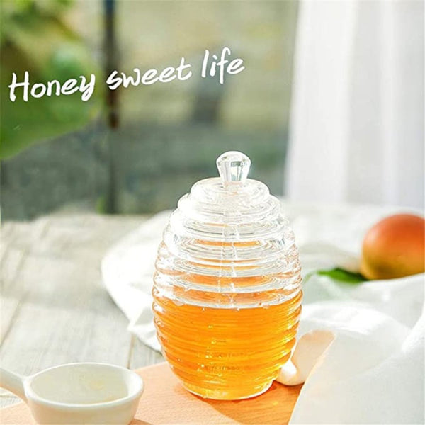 Acrylic Honey Pot With Spoon - Cupindy