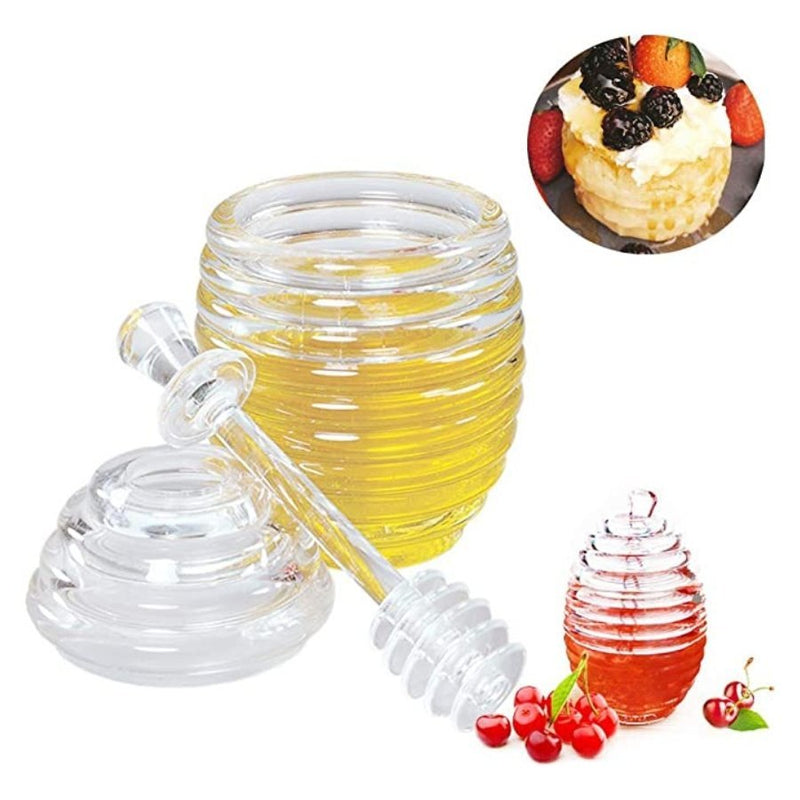 Acrylic Honey Pot With Spoon - Cupindy