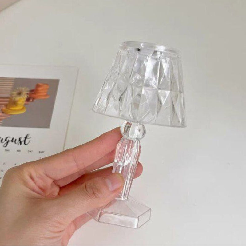 Acrylic Mini Battery Operated LED Table Lamp - Cupindy