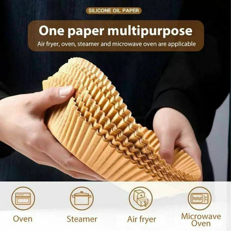 Air Fryer 20 cm - Disposable Paper Liner Food Grade 100PCS,Non-Stick - Cupindy