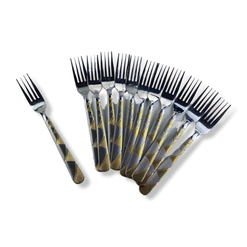 Alex Trade Stainless Steel Dinner Forks Set Of 12 Pieces N40750 - Cupindy
