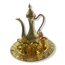 Arabian Decorative Drinkware Set of 8 Pc, Golden Color N40488 - Cupindy