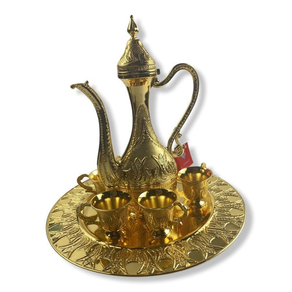Arabian Decorative Drinkware Set of 8 Pc, Golden Color N40488 - Cupindy